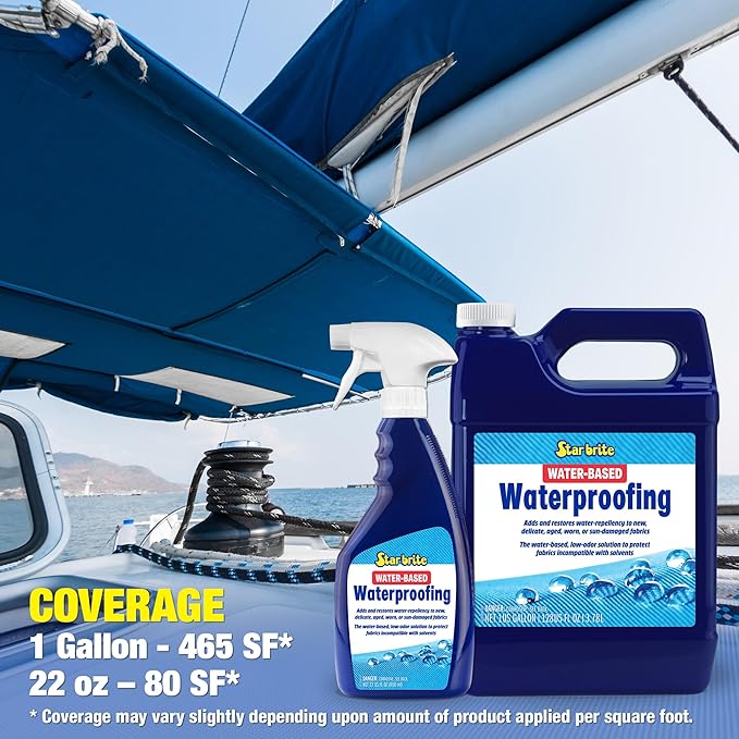 STAR BRITE Water-Based Waterproofing & Fabric Protectant - Low Odor Waterproofer for All Materials- 1 GAL (082200)