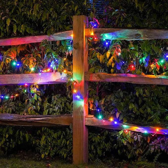 Selarlyt Solar String Lights for Outside, 72Ft 200 LED Solar Fairy Lights with 8 Modes, Solar Powered Fairy Lights Waterproof for Christmas Tree Garden Party Wedding Decor.((Multi-Colored)