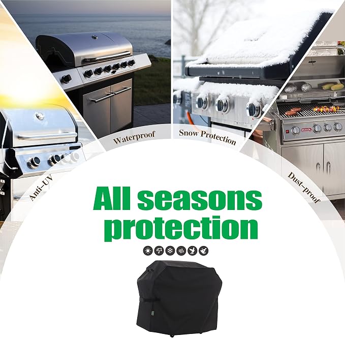F&J Outdoors Grill Cover, Waterproof Anti-UV for 3-4-5 Burner Liquid Propane Gas BBQ, 55Wx24Dx44H in