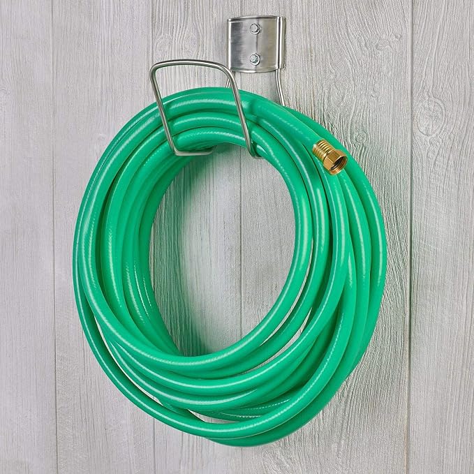 Liberty Garden 681 Hose Hanger, Holds 125-Feet of 5/8-Inch Hose - Stainless Steel