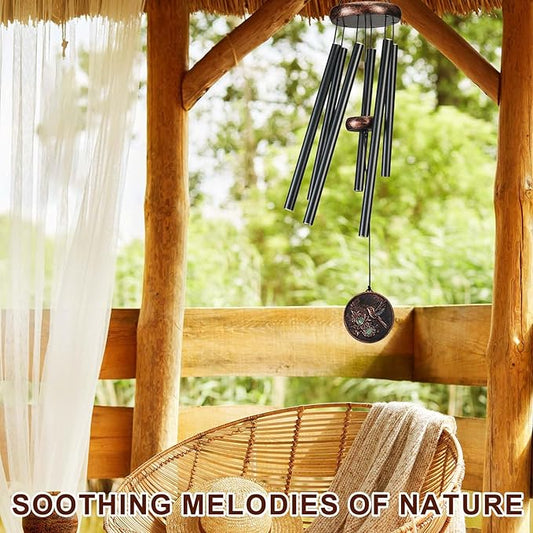 Wind Chimes for Outside, Vintage Hummingbird Deep Tone Wind Chime Outdoor Clearance, Patio Porch Balcony Decoration, Garden Hanging Decor Gifts for Women Mom Grandma (32" Hummingbird)