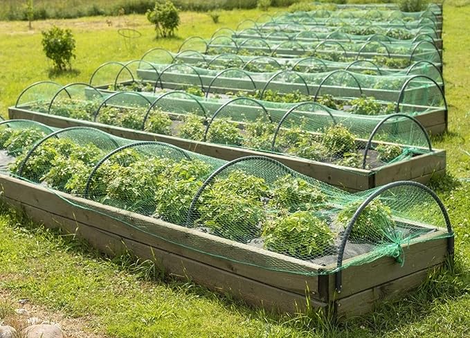 Unves Garden Netting, 13 x 33 FT Reusable Heavy Duty Bird Netting, Fruit Tree Net Covers for Seedlings Plants, Vegetables Protection, Green