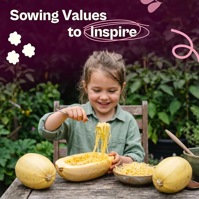 SVI 35 Winter Spaghetti Squash Seeds (Cucurbita Pepo) – Yellow Winter Squash Spaghetti Seed Packets, Long Storage – Heirloom Vegetable Seeds for Outdoor Vegetable Garden, Raised Beds, Peat Pots