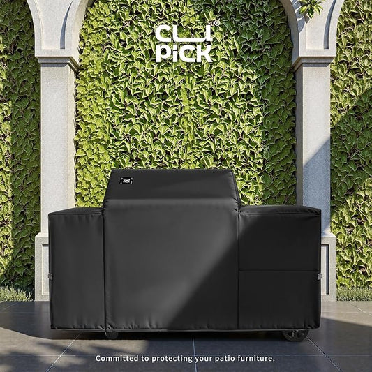 Waterproof Full-Length All Weather Grill Cover Accessory for Traeger Woodridge Pro and Woodridge Elite Pellet Grills,Tear & Fade Resistant Windproof Grill Cover with Buckle,Drawstring,Black