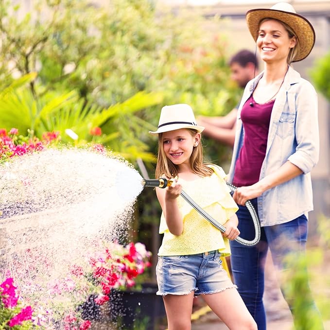 Garden Hose 3 FT, 304 Stainless Steel Metal Water Hose, Heavy Duty Flexible Leader Hose, Short Water Hose Kink Free Hose for Rv, Outdoor, Yard, No Bite, Leak proof and Durable