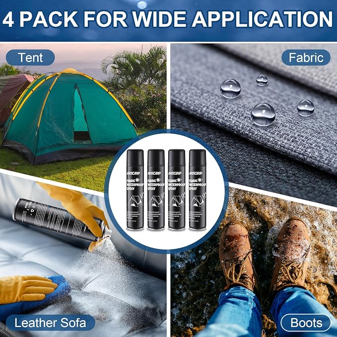 Maitys 2 Pcs Tent Waterproofing Spray, 10.15 OZ Outdoor Waterproofing Repellent Spray for Tents, Fabric, Camping Tent Camp