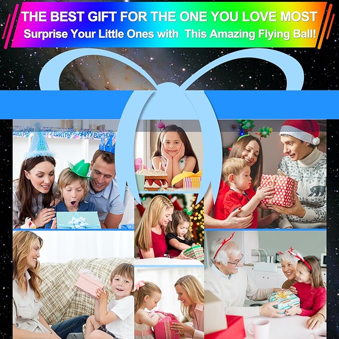 Vantexi Flying Orb Ball Toy,2026 Upgraded Parachute LED,Magic Hand Controlled Mini Gravity Ball,Cosmic Globe Boomerang,Cool Christmas Birthday Gift for 6 7 8 9 10+ Year Old Boys Girls-Blue & Blue