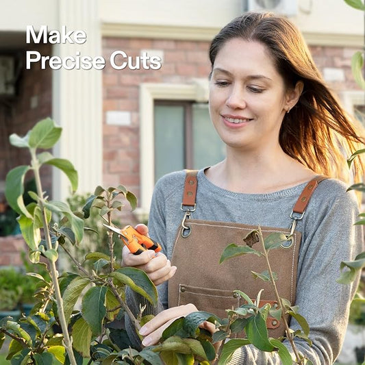 VIVOSUN 3-Pack 6.5 Inch Gardening Scissors Hand Pruner Pruning Shear with Straight Stainless Steel Blades Orange