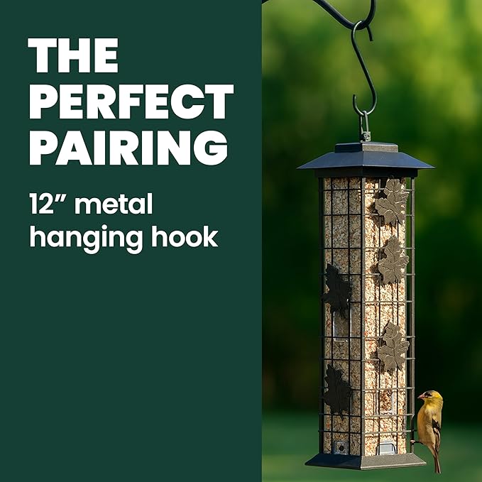 Perky-Pet 336-1SR Squirrel-Be-Gone Squirrel Proof Bird Feeder, 2LB, Outdoor Wild Bird Feeder with Weight-Activated Perches