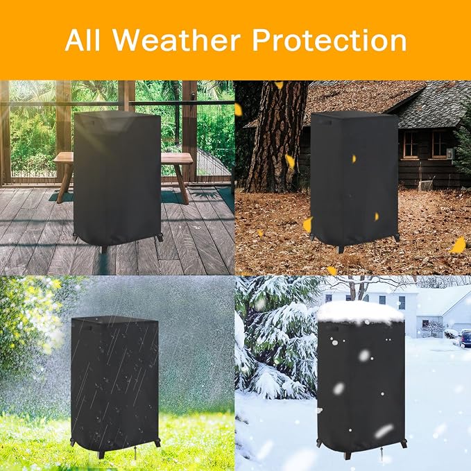 Smoker Cover for Royal-Gourme-t SE2805 28-Inch Analog Electric Smoker, Waterproof Outdoor BBQ Electric Smoker Cover - 21" L x 20" W x 33" H