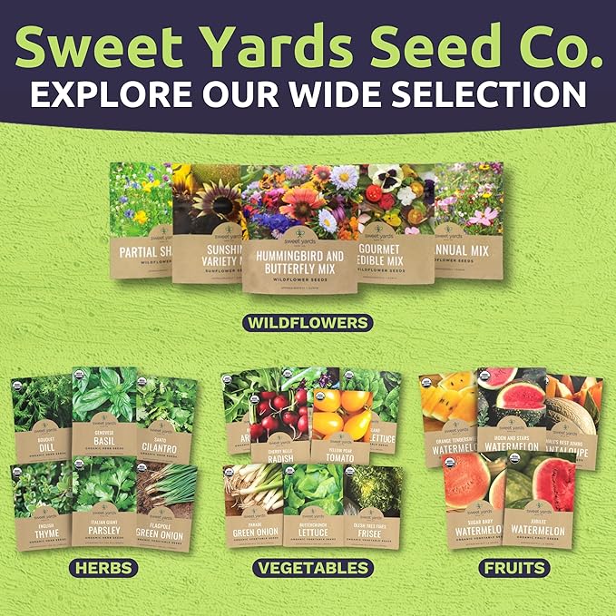 Midwest Regional Mix - Bulk 1/4 Pound Pouch - 60,000 Flower Seeds for Planting - Wildflower Mix