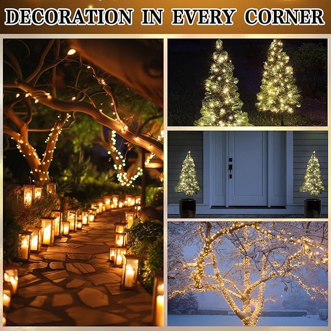 Boltigen Soft Twinkle Lights, 100LED Slow Twinkling, 5mm Wide Angle Christmas Lights, UL Certified 27 Ft Extendable for Home Garden Indoor Outdoor Use Party Wedding Day Decoration