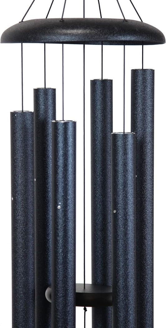 Corinthian Bells by Wind River – 44 inch Midnight Blue Wind Chime for Patio, Backyard, Garden, and Outdoor Decor (Aluminum Chime) Made in The USA