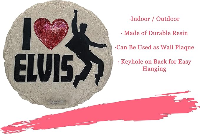 Spoontiques - Garden Décor - Elvis Stepping Stone - Decorative Stone for Garden