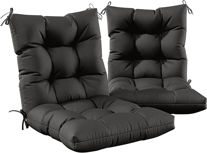 Patio Seat&Back Chair Cushions for Outdoor Furniture,Comfortable Cushions for Rocking/Dining/Lawn Chair-Set of 2
