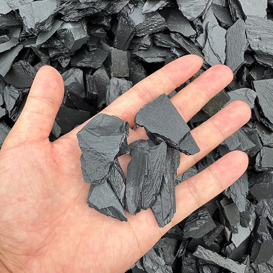 Natural Rocks Slate Stone 1-2 Inches Decorative Rocks for Miniature Landscaping,Fairy Gardens,Bonsai,DIY Crafts, Aquariums & Reptile Terrariums-2lb