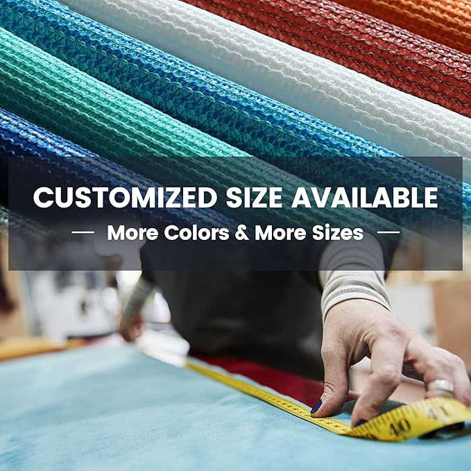 90% Sun Shade Cloth with Grommets, Customizing Outdoor Pergola Shade Cover Canopy, Heavy-Duty Mesh Tarp Patio Sun Screen for Lawn Garden Backyard, 6X14 FT, Mocha