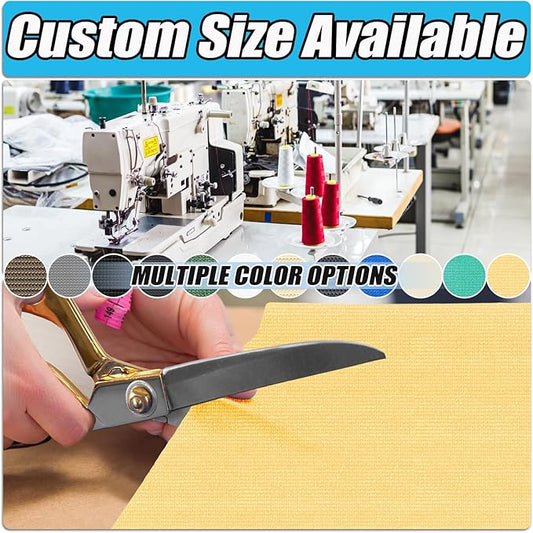 Amagenix 90% Shade Fabric 9'X 11' Sand Sun Shade Cloth with Grommets for Pergola Replacement Shade Cover Canopy, Heavy Duty, Cable Zip Ties Included (We Customized)