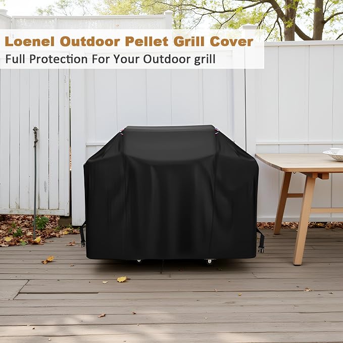 Pellet Grill Cover for Traeger Silverton Series, 600D Thickened Grill Covers Compatible with Traeger Silverton 810 and Silverton XL, Heavy Duty Waterproof BBQ Cover for Outdoor Grills