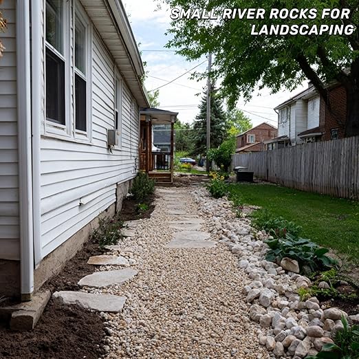 NUPICK 12lb River Rocks for Plants Indoor, 1/5 Inch Mixed Pebbles for Vase Fillers, Decorative Pea Gravel for Fish Tank, Natural Polished Stones for Succulent, Bonsai, Landscaping, Bird Baths
