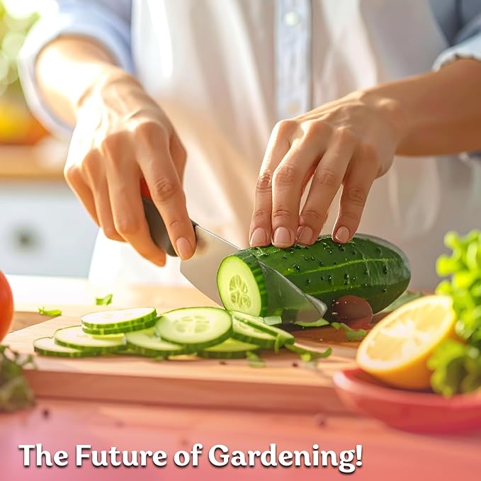 KVITER 50 Spacemaster 80 Cucumber Seeds (Cucumis sativus) - Compact Space Master Cucumber Seed Packets, Pickling & Slicing Cucumbers - Vegetable Seeds for Planting in Small Garden & Containers