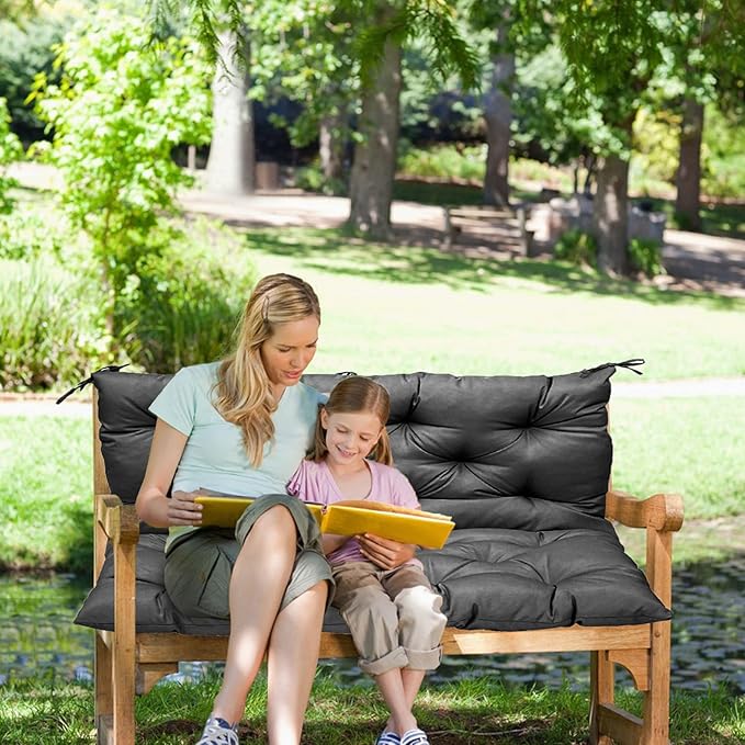Replacement Cushions for Swing, Swing Cushions 3 Seater Replacement, Waterproof Thicken Washable Pad Cushion for Outdoor Indoor Furniture Swing Patio (Gray01, 40x60 inch)