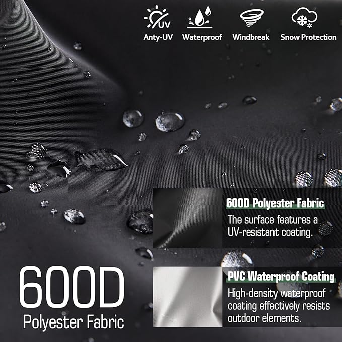 Outdoor Heavy Duty Sofa Cover, Waterproof Patio Couch Cover, 93" W x 40" D x 35" H, Tear-Resistant and UV-Resistant Lawn Furniture Sofa Covers Black & Green
