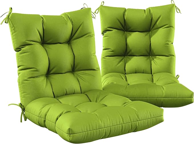 Patio Seat&Back Chair Cushions for Outdoor Furniture,Comfortable Cushions for Rocking/Dining/Lawn Chair-Set of 2