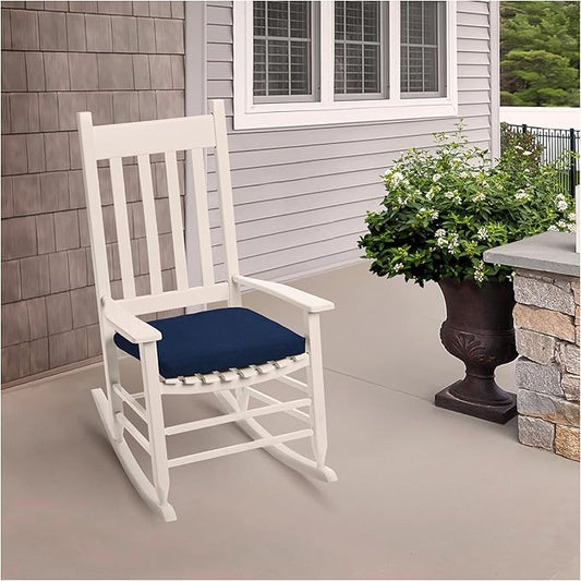 Arden Indoor/Outdoor Seat Or Rocking Chair Cushion, 19 x 18, Water Repellent, Rain Proof, Fade Resistant Cushion for Rocking Or Dining Chairs Sapphire Blue Leala