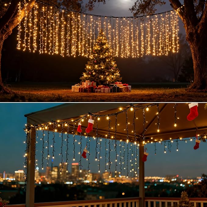 3000 LED Warm White Christmas Lights: 214Ft Twinkle Lights for Christmas Tree with Remote - Waterproof Fairy Lights Firecracker Plug in String Lights for Garden Wedding Party Indoor & Outdoor Use