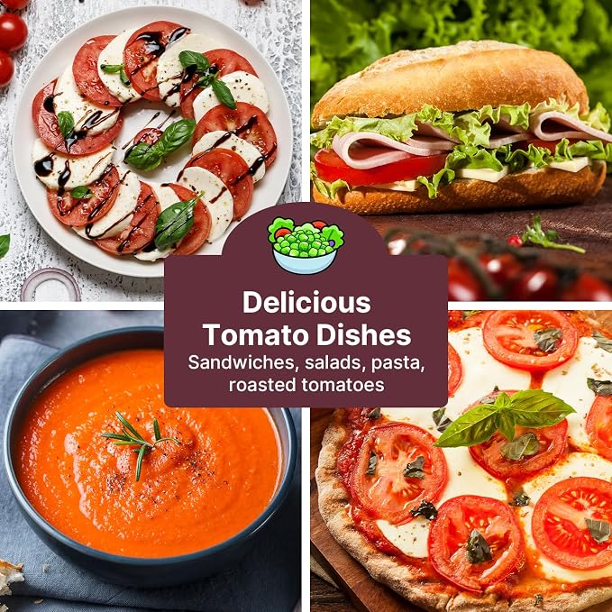 Groundio Cherokee Purple Tomato Seeds, Non-GMO Heirloom Vegetable Seeds for Planting, Unique Dark Purple Beefsteak, Rich Flavor, High Germination for Outdoor Home Garden