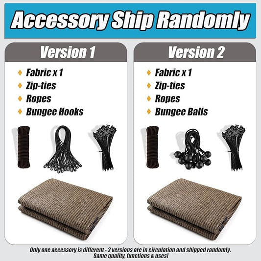 Amagenix 90% Sun Shade Cloth with Grommets, 8' x 12' Pergola Replacement Shade Cover Canopy Privacy Screen for Outdoor Patio Garden, Mocha (We Customized)