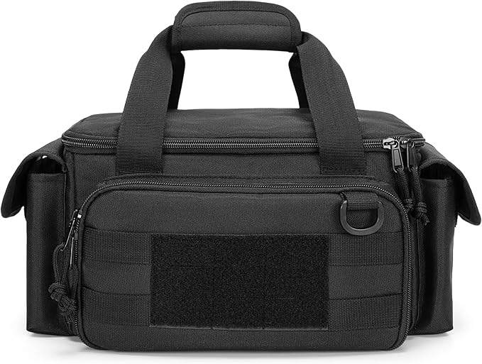 Rexmica Small Tool Bag with Anti-friction and Thick Padded Bottom, Tool Storage Organizer for Men, Tactical Bag, Range Bag, Multi-functional Work Tote for Repairman, Electrician, Carpenters, Handyman
