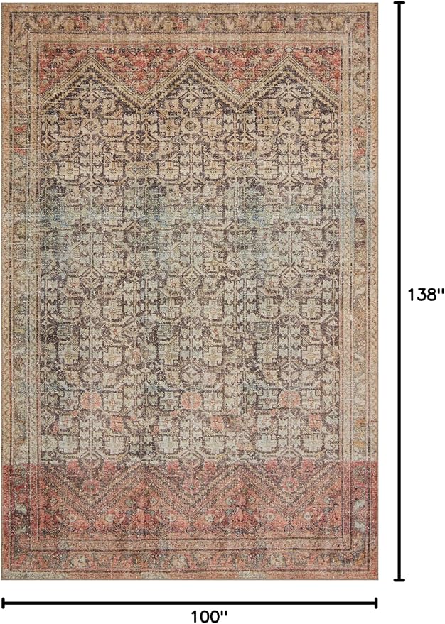 Loloi Loren Collection LQ-17 Charcoal/Multi 8'-4" x 11'-6" Area Rug