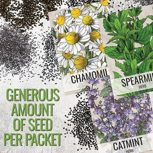 Seed Needs Medicinal Herb Seeds Variety Pack of 6 Tea & Infusion Collection