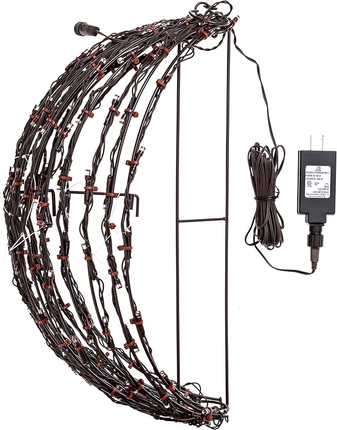 Elf Logic 16” Outdoor/Indoor LED Christmas Light Ball with Automatic Timer. Durable, Waterproof, Long-Lasting, Lightweight Bright Light Ball. Warm LED Lights for Holiday Decor, Patio, Wedding Decor