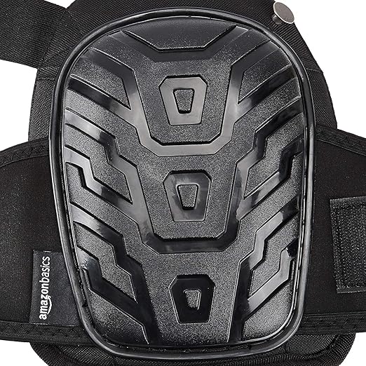 Amazon Basics Professional Gel Cushion Knee Pads - 1 Pair, Black