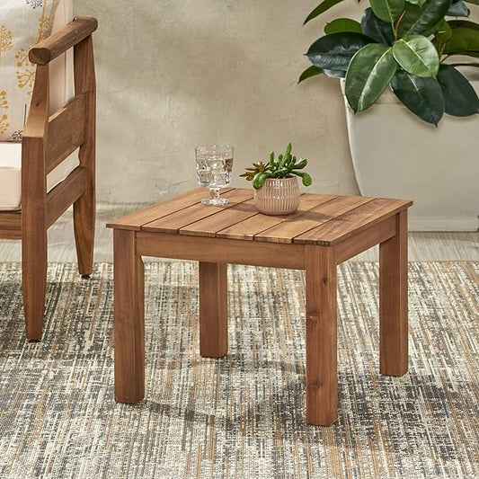 Christopher Knight Home Obreanna Outdoor End Table, Brown Patina Finish