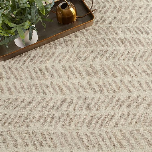 Dash & Albert Rowley Grey Machine Washable Rug, 5 X 8 Feet, Grey Graphic Pattern