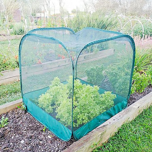 Gardeneer by Dalen Pop-Net Portable Protective Enclosure – Lightweight and Weatherproof – Easy DIY Installation – Safeguard Your Plants Against Garden Pests - 40" x 40" x 39"