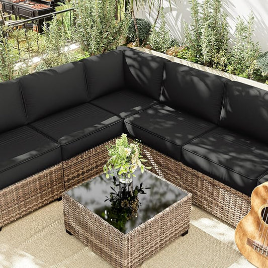 14 Pcs Outdoor Cushion Slipcovers Outdoor Patio Cushion Covers Replacement Waterproof with Zipper for Outdoor Furniture, Patio Sofa Couch 3 Sizes, Covers Only