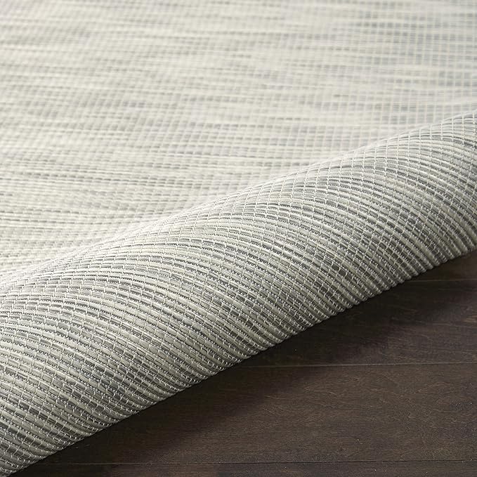 Nourison Positano Indoor-Outdoor Light Grey 4' x 6' Area Rug, Easy Cleaning, Non Shedding, Bed Room, Living Room, Dining Room, Backyard, Deck, Patio (4x6)