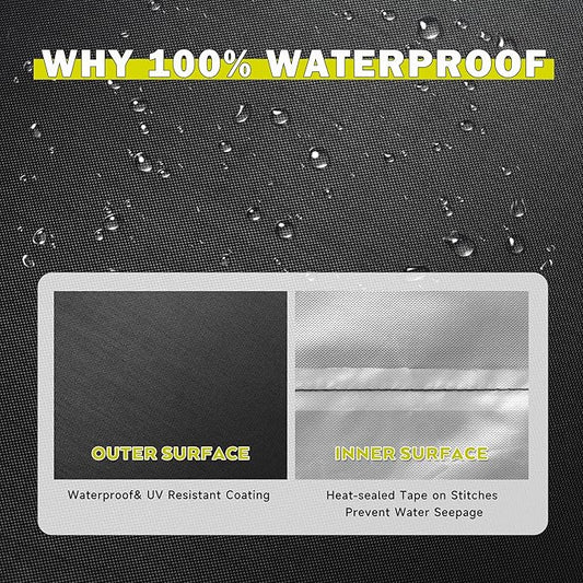 Bar Height Patio Set Cover, Outdoor Bar Stools Set Cover for Outdoor Pub Table and Chairs Set/Outdoor High Top Bar Table Set/Patio Bistro Set of 3 Pieces