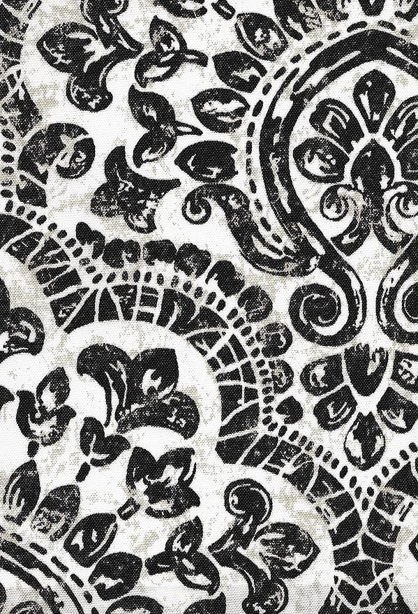 Honeycomb Indoor/Outdoor Sorrento Black and White Dining Seat Cushions: Recycled Polyester Fill, Weather Resistant, Pack of 2 Patio Cushions: 20 inch W x 20 inch D x 4 inch T, 2 Count (Pack of 1)