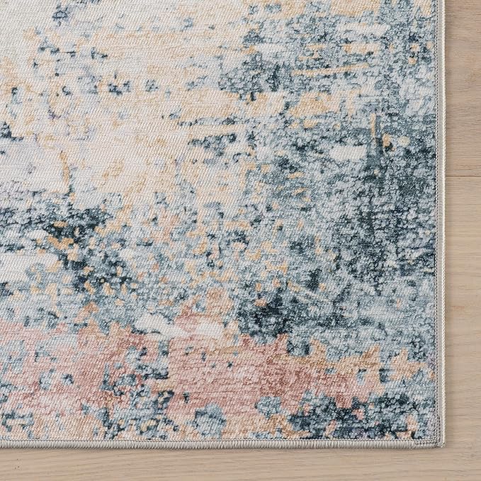 Dash & Albert Blaire Mineral Machine Washable Rug, 6 X 9 Feet, Multicolored Graphic Pattern