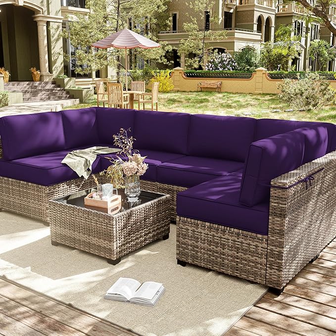 14 Pcs Outdoor Cushion Slipcovers Patio Cushion Covers Replacement Waterproof with Zipper for Outdoor Furniture, Patio Sofa Couch 3 Sizes, Covers Only