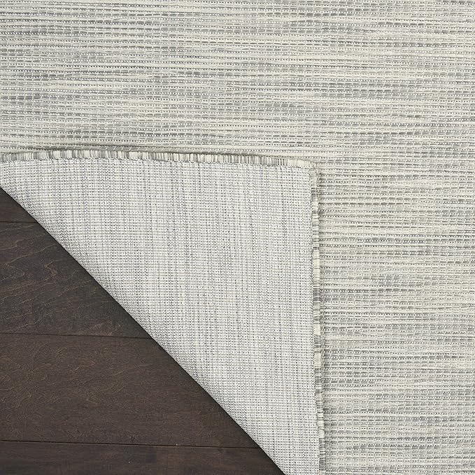 Nourison Positano Light Grey 2' x 6' Area Rug Easy Clean, Non Shedding, Bed Room, Living Room, Dining Room, Kitchen (6' Runner)
