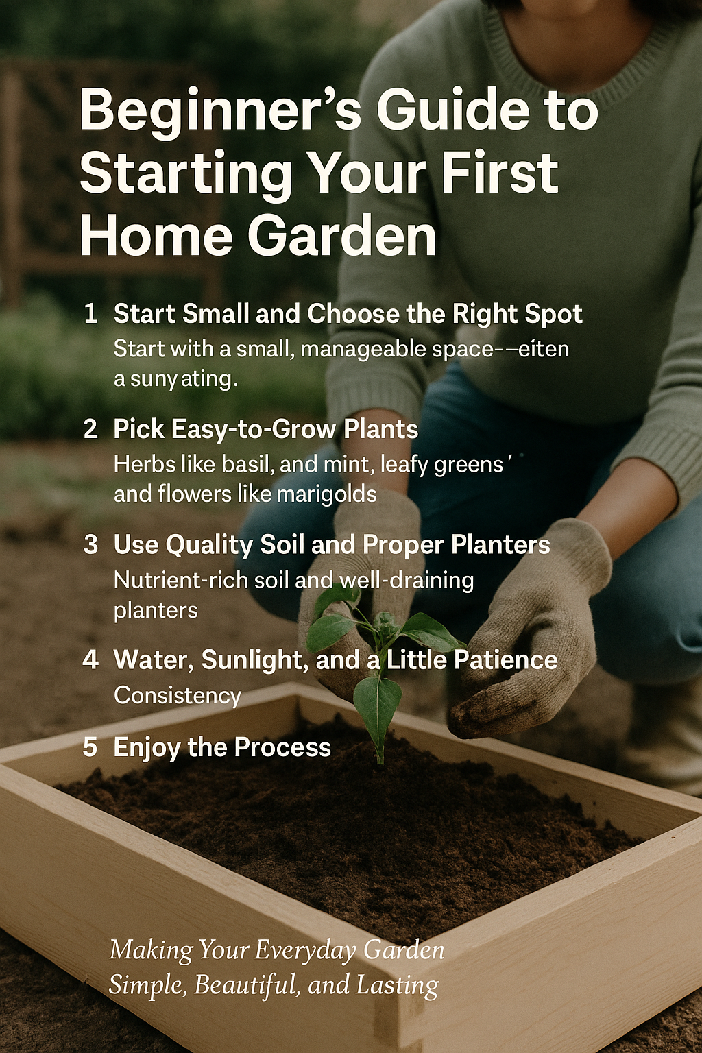 Beginner’s Guide to Starting Your First Home Garden