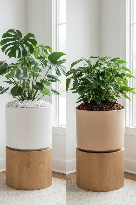 White Decorative Stones vs Mulch: Which Looks Better in Planters?