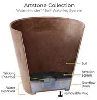 Novelty Artstone Collection, Napa Bowl Planter w/Water-Minder System, Rust 16"